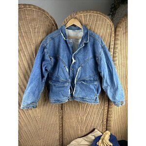 vintage denim jacket Lg Sweats Dd Bi Cargo 90,s Baggy Insulated Work Chore